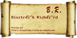 Bisztrák Richárd névjegykártya